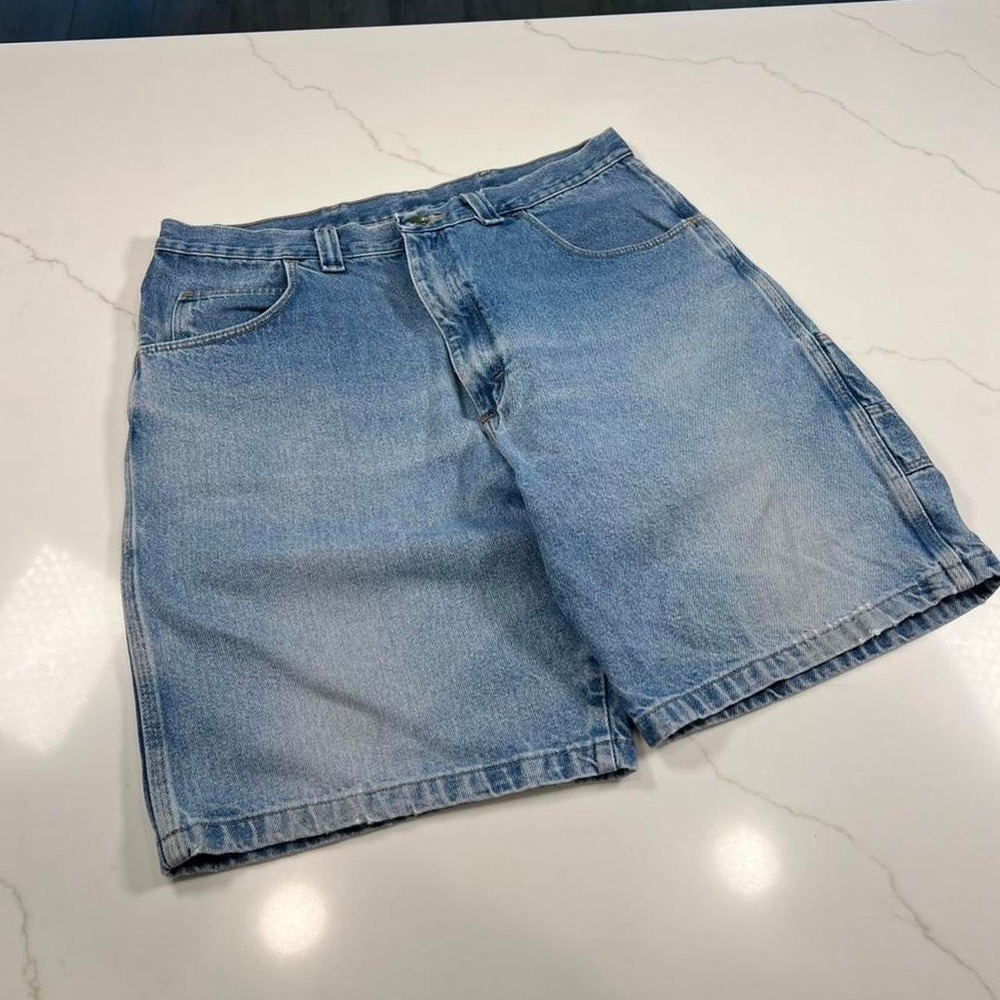 Wrangler Carpenter Denim Shorts Mens Light Wash Utility 67UT1ID Size 36